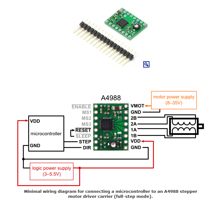 A4988 Arduino Step Motor Bağlantı Şeması
